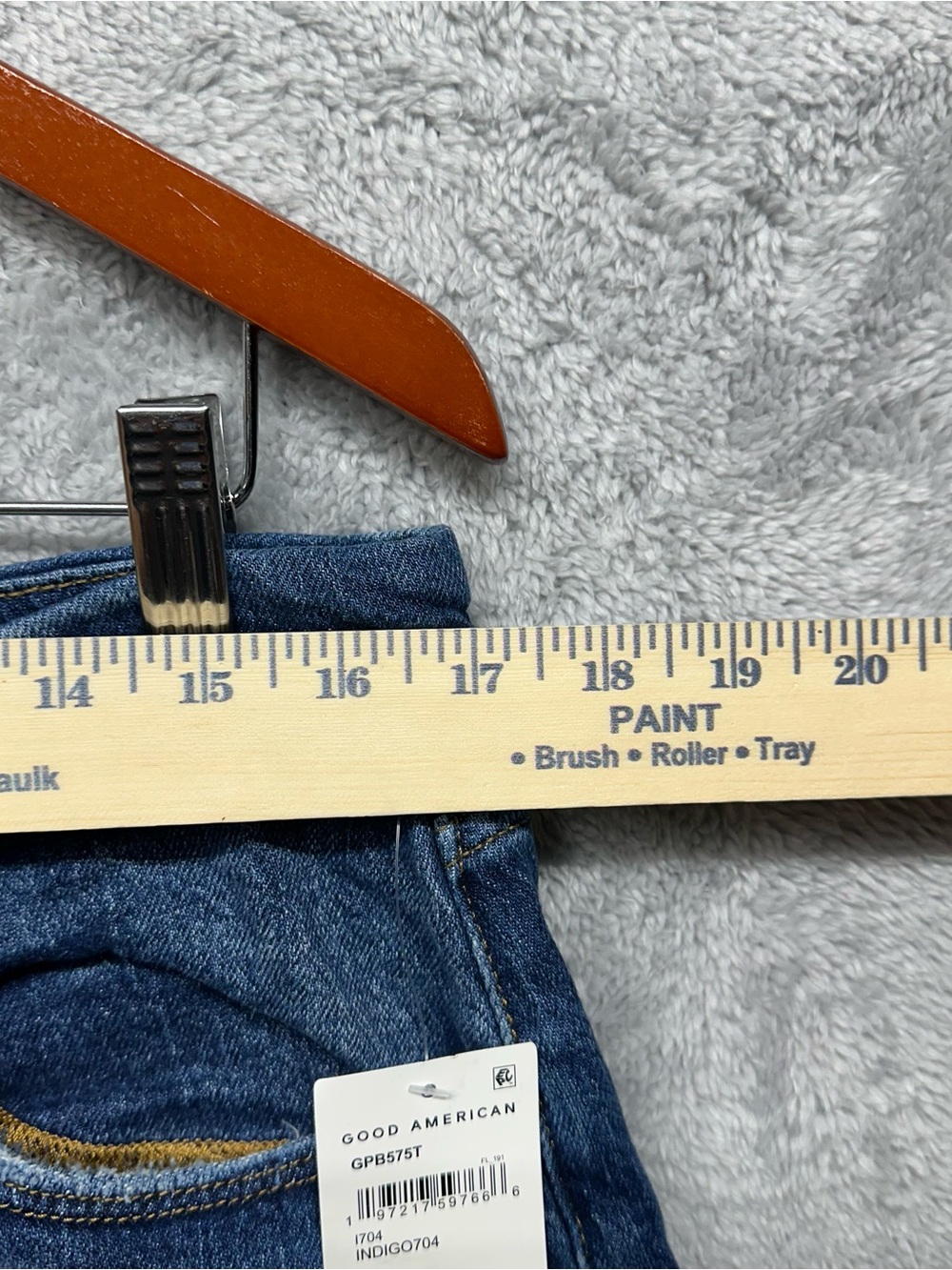 NWT Good American Good Petite Bootcut Jeans Size 14/32 Mid Rise Indigo Wash - Picture 4 of 12